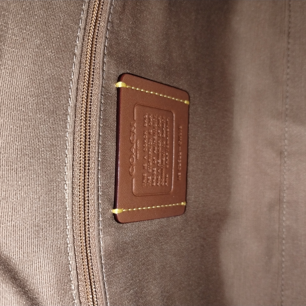 Coach Rowan Sand/Taupe/Silver Signature Satchel Bag - Picture 4 of 6